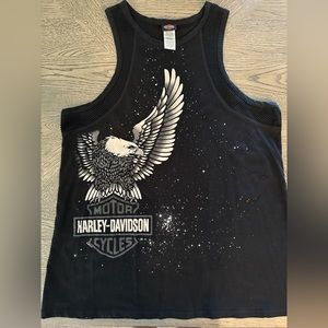 Harley-Davidson women’s large sleeveless tank with Mess detail